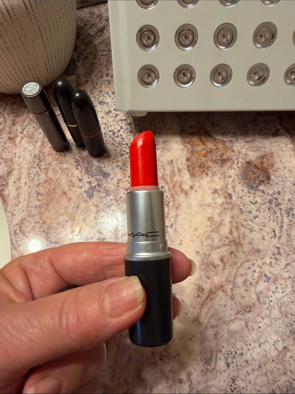 MAC Cosmetics Classic Red Lipstick - Bold Red Hue color Lady Danger